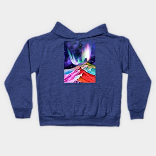 Aurora over Mountain Kids Hoodie